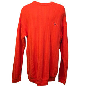Chaps Ralph Lauren Mens Crew Neck Orange Sweater Size XL
